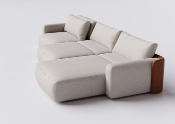 Sofá Empíreo em Linho 3.34 - 3 Mod de 100 cm