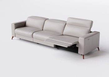 Sofá Finale em Couro 3.04 - 3 Mod de 90 cm com braço