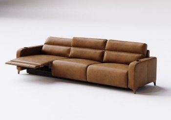 Sofá Hush em Couro 3.64 - 3 Mod de 110 cm com braço