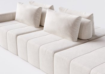 Sofá Ilha em Linho com Encosto Automático 2.95 - 3 Mod de 90 cm